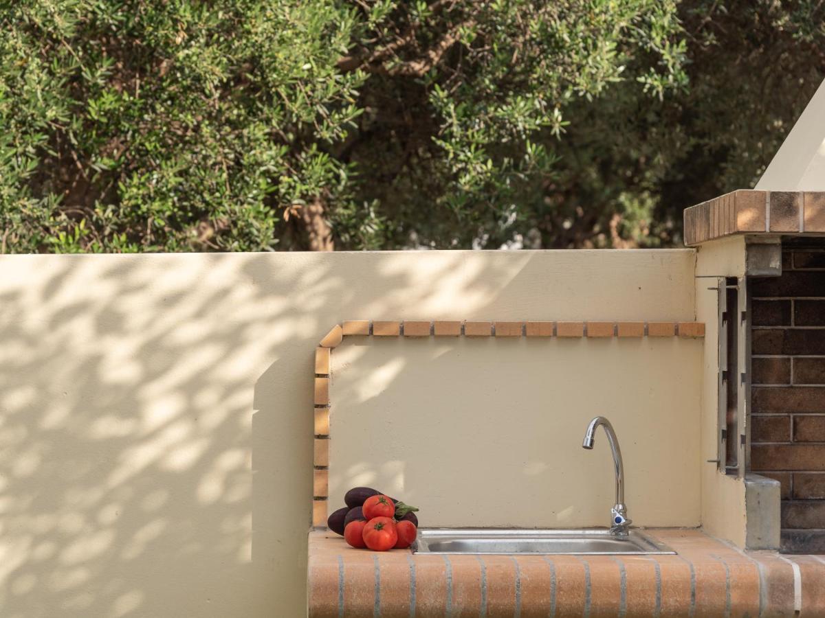 Family Villa Rousa In Rethymno With Pool, Bbq And Kids Area Лутра Экстерьер фото