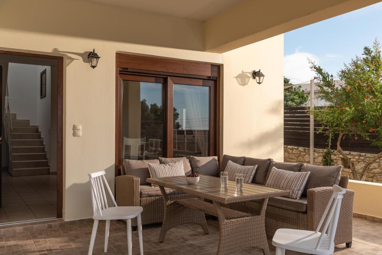Family Villa Rousa In Rethymno With Pool, Bbq And Kids Area Лутра Экстерьер фото