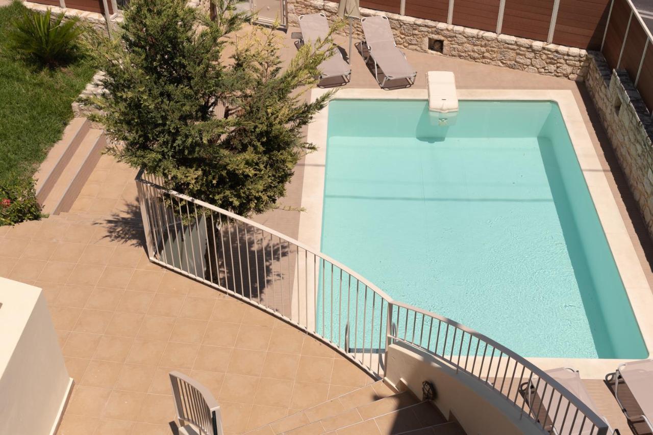 Family Villa Rousa In Rethymno With Pool, Bbq And Kids Area Лутра Экстерьер фото